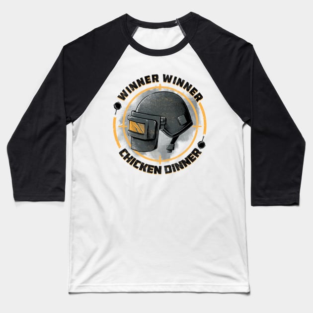 Chicken Dinner Baseball T-Shirt by studioyumie